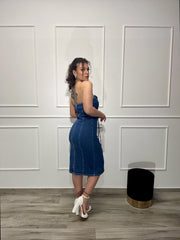 Dress Denim Stringhe