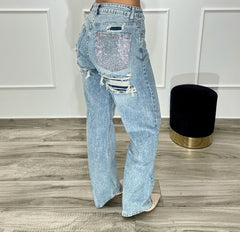 Jeans Strappi Jewel