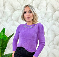 Maglioncino Pelliccetta Strass